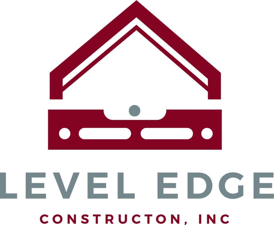 level edge roofing company logo; metal roof repair contractor