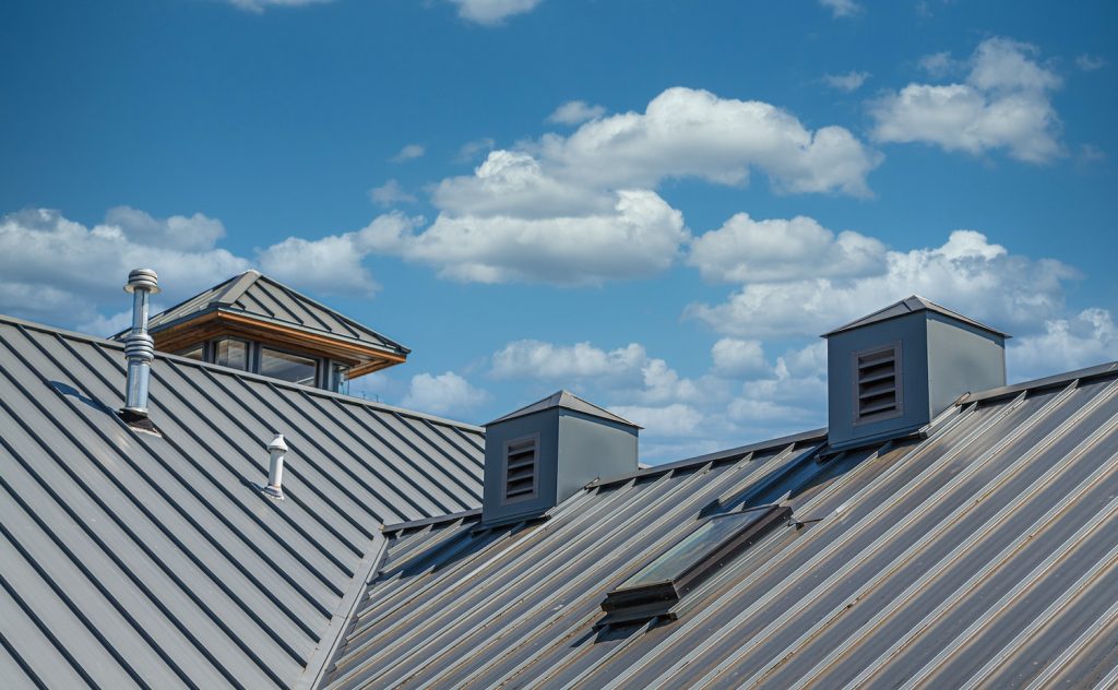 minimum pitch for metal roof with blue sky in background