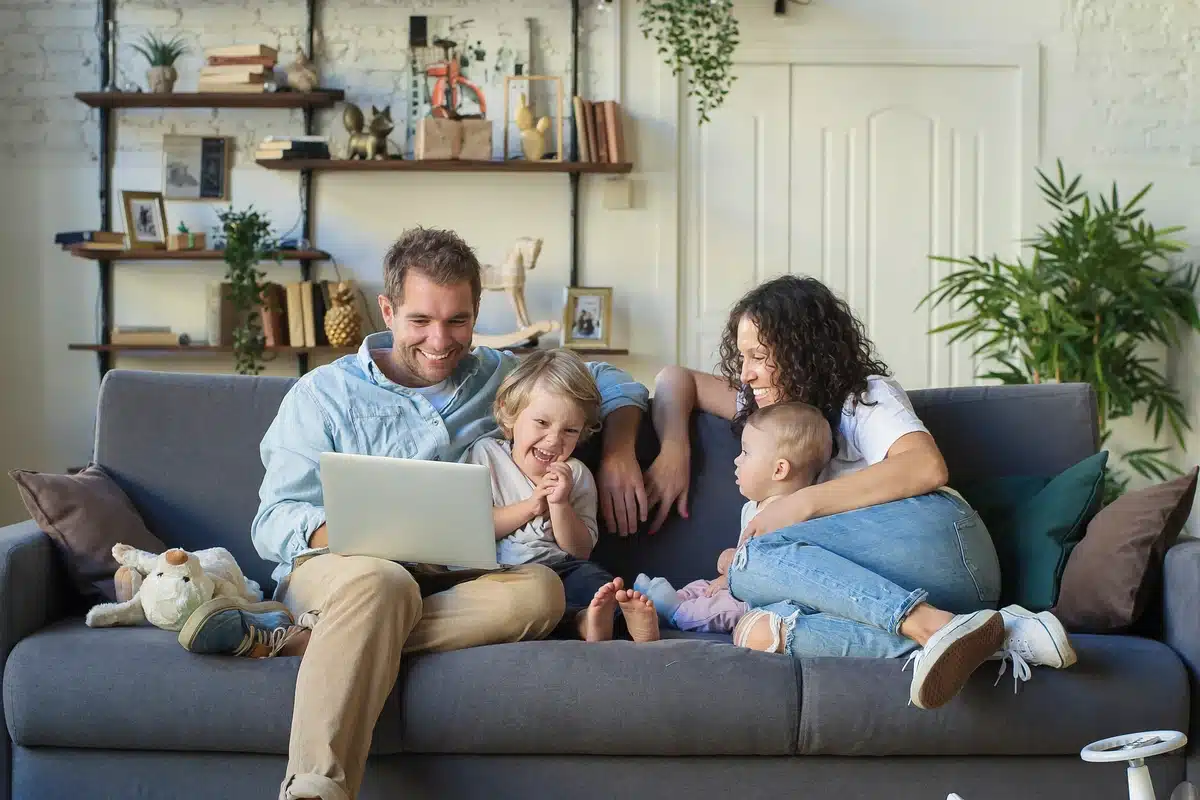 family staying inside during a roof replacement