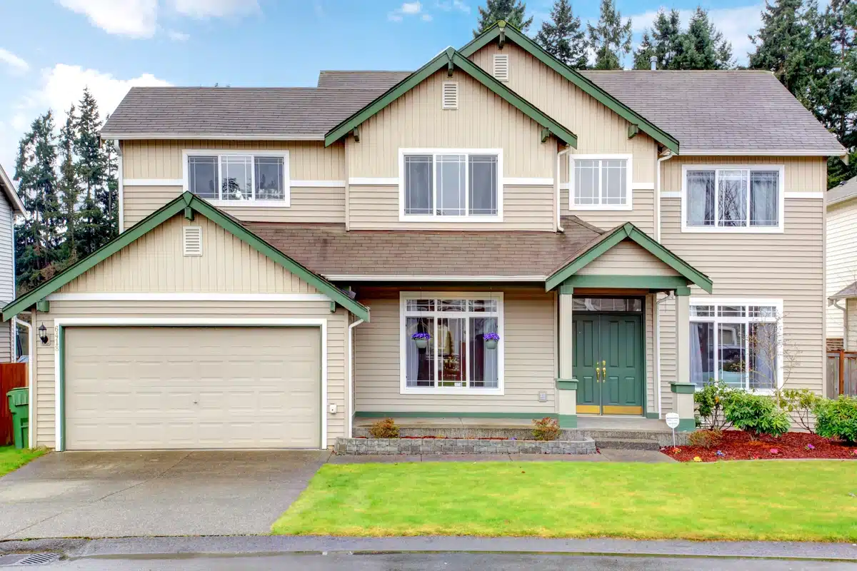 classic large family house with a new roof