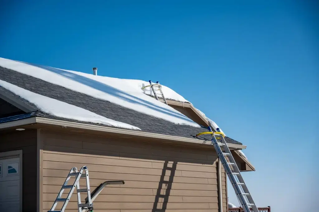 snow on top of a roof that needs to be removed