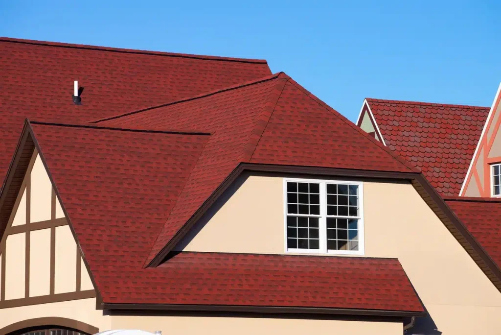 red shingle roof