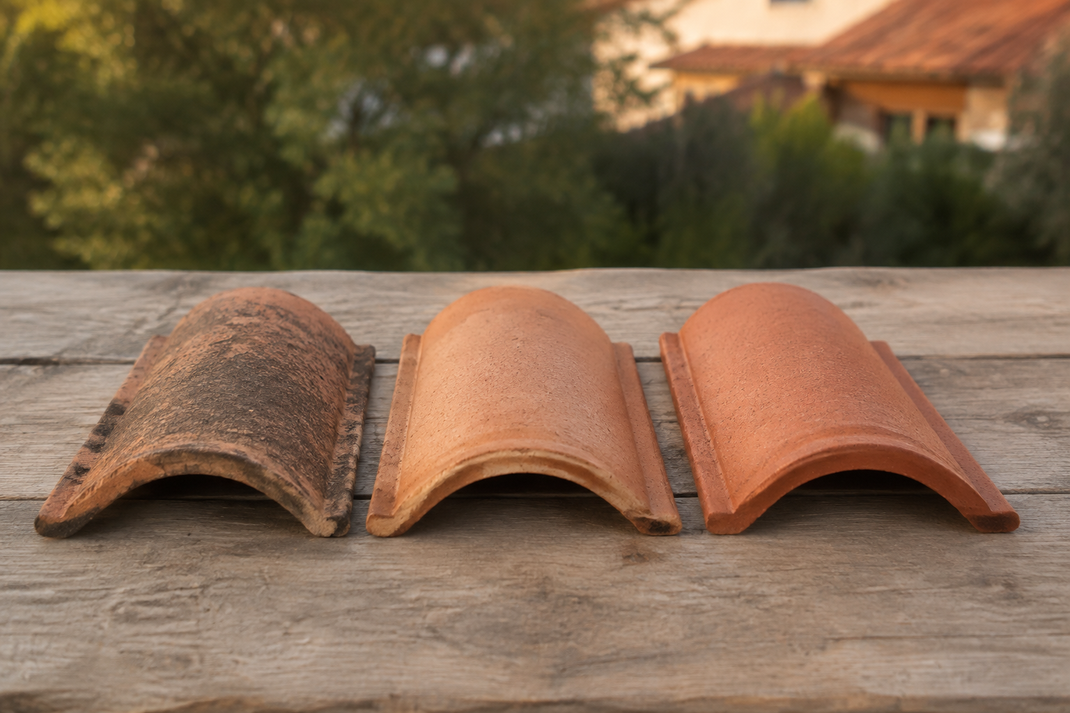 Matching roof tile samples — AI illustration